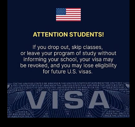 The reasons a US student visa can be cancelled